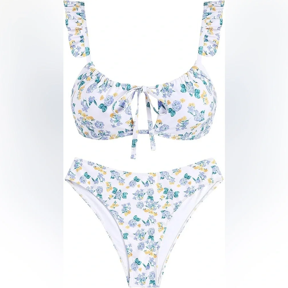 Zaful. This modern women's swimsuit, size S, features a tummy-flattering effect